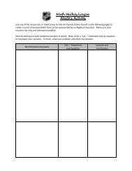 Grade 7 MHL Assignment: Patterning and Algebra