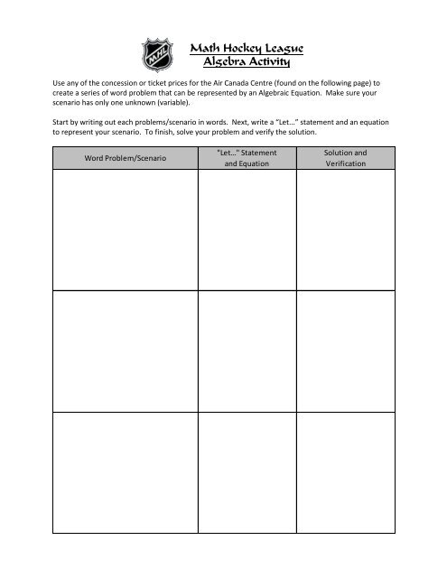 Grade 7 MHL Assignment: Patterning and Algebra