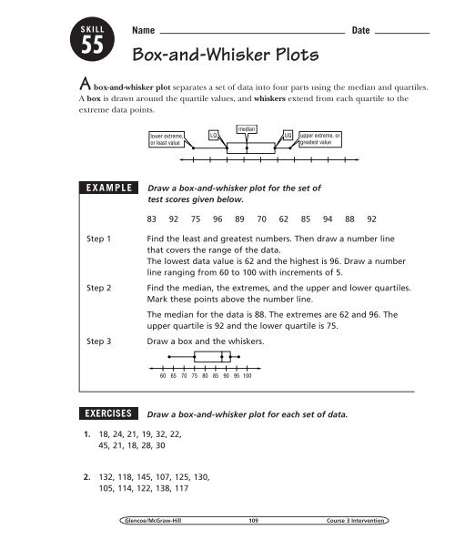 box and whisker plot worksheet 2 answer key box and whisker plot worksheet 2 answer key