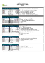 Calendário Acadêmico 2013 Câmpus Avançado Uberlândia ... - Iftm