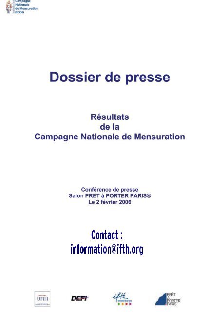 Ifth dossierdepresse mensurations adultes