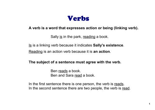 A verb shows action or state of being. (If you DO it, it's a VERB!)  An  action verb expresses action. The cat looked down the alley. The  ballerinas. - ppt download