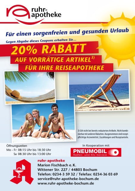 20% RABATT - Ruhr-Apotheke