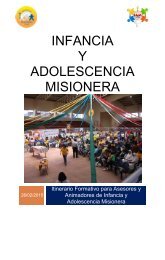 INFANCIA Y ADOLESCENCIA MISIONERA