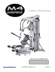 ASSEMBLY & OPERATION MANUAL - Inspire Fitness