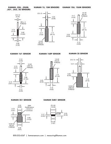 Kaman Inductive Sensor Drawings