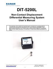 DIT-5200L User Manual - Kaman Precision | Position sensors