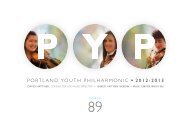 PORTLAND YOUTH PHILHARMONIC 2012-2013 - The Portland ...