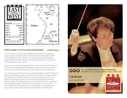 Taiwan - The Portland Youth Philharmonic