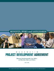 Download the Wuskwatim PDA Benefits, Risks and Safeguards PDF ...