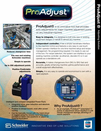 Pro-Adjust Auto Adjustment system - Schneider Packaging ...