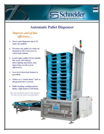 Automatic Pallet Dispenser - Schneider Packaging Equipment Co., Inc.