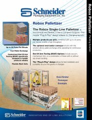 Robox - Single Line Palletizer - Schneider Packaging Equipment Co ...