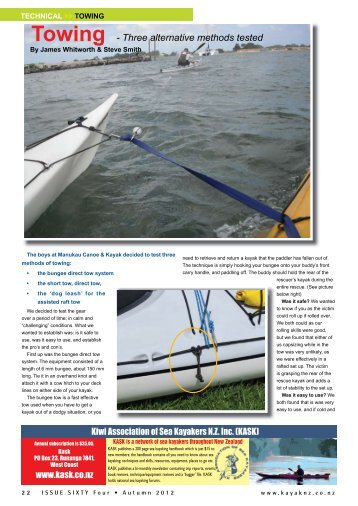 Towing - Part 1 - New Zealand Kayak Magazine