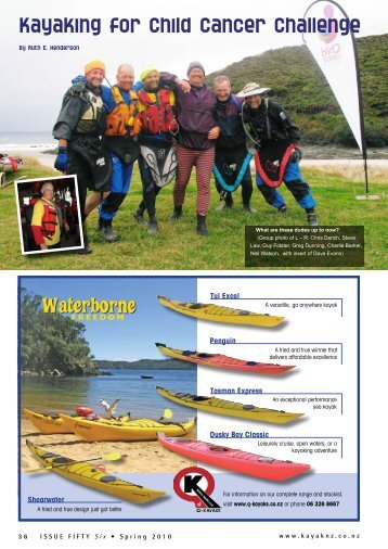 Kayaking for Child Cancer Challenge - New Zealand Kayak Magazine