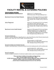 Rental and Catering Policies - Women's Basketball Hall of Fame