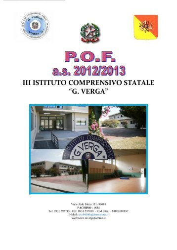 P. O. F. 2012-13 - Terzo Ist. Comp. "G. Verga" di Pachino