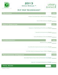 Hip Hop Scoresheet
