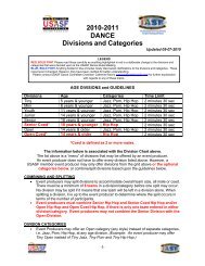 10-11 USASF Dance Divisions