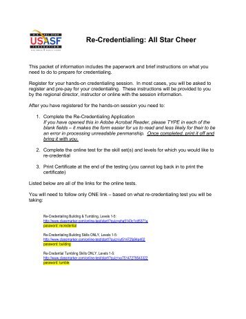 USASF Coach Re-Credentialing