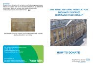 HOW TO DONATE - Royal National Hospital for Rheumatic Diseases