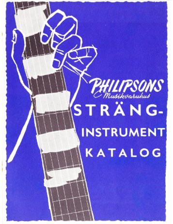 1958 Philipsons Musikvaruhus catalog pages - Vintage Guitars