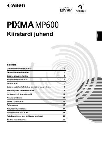 Canon PIXMA MP600 - Ordi