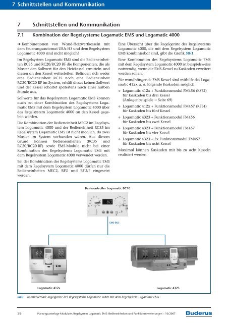 Modulares Regelsystem Logamatic EMS Bedieneinheiten ... - Buderus