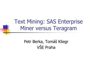 Text mining v systÃ©mech SAS - Sorry