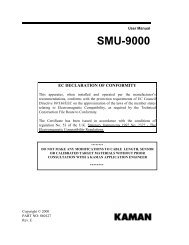 SMU-9000 User Manual - Kaman Precision | Position sensors