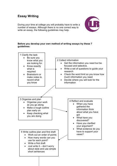 how do you write an essay instructions