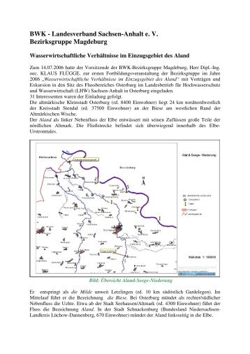 Landesverband Sachsen-Anhalt e. V. Bezirksgruppe Magdeburg