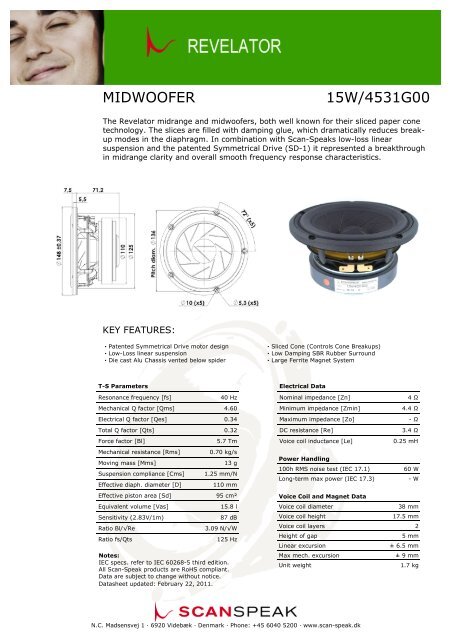 MIDWOOFER 15W/4531G00 - Scan-Speak