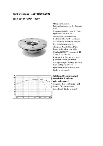 Ringradiator R2904/70000 Hobby Hifi 6/02 - A.O.S. Audio Systeme