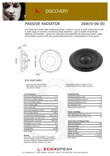 PASSIVE RADIATOR 26W/0-00-00 - Scan-Speak