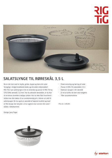 SALATSLYNGE TIL RÃRESKÃL 3,5 L - RIG-TIG by Stelton