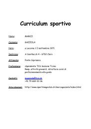 Curriculum sportivo - Il Bernina