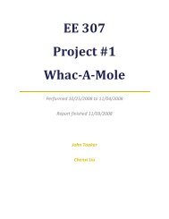 EE 307 Project #1 Whac-A-Mole - Jtooker.com