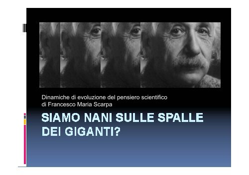 Dinamiche di evoluzione del pensiero scientifico di Francesco Maria ...