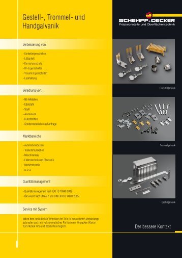 Gestell-, Trommel- und Handgalvanik - Webfox