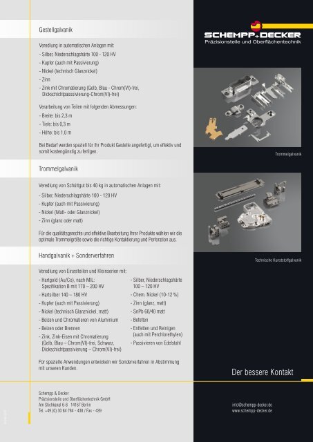 Gestell-, Trommel- und Handgalvanik - Webfox