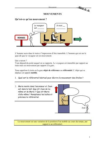 MOUVEMENTS Qu'est-ce qu'un mouvement ? - IES Drago