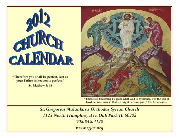2012 Church Calendar Ver 3.5.pub - St. Gregorios Church