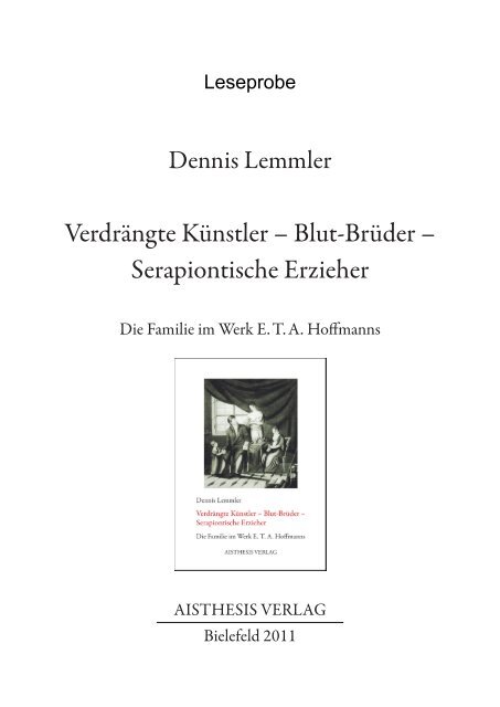 Verdrangte Kunstler Blut Bruder Serapiontische Erzieher