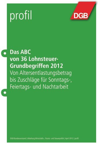 Das ABC von 36 Lohnsteuer - DGB Bestellservice