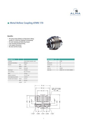 Metal Bellow Coupling ATMN 170