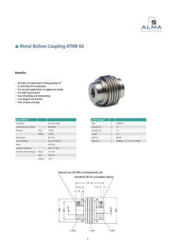 Metal Bellow Coupling ATMB 66