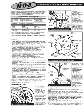 owner's manual - BOB Trailers and Strollers