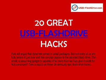 20 Great USB FlashDrive Hacks