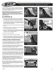 Warnings INSTALLATION INSTRUCTIONS: - BOB Trailers and ...